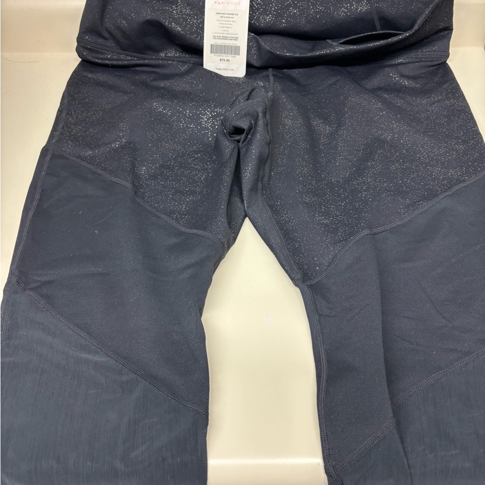 Sparkly Black Leggings-Fabletics-4xl 7/8 length.